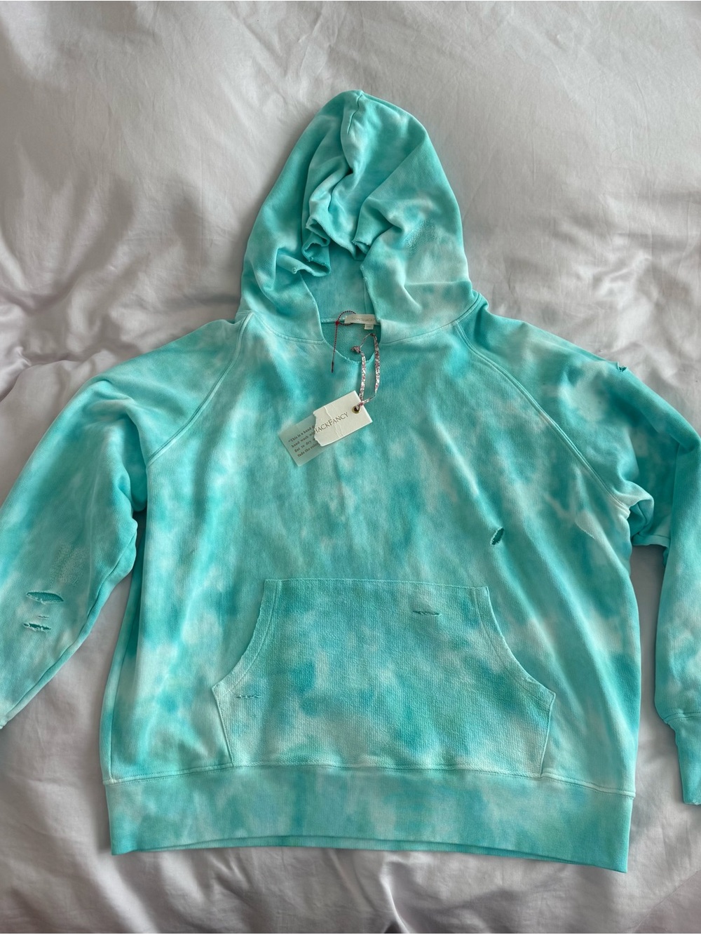 LoveShackFancy Tie-Dye Print V-neck Sweatshirt w/tags OS